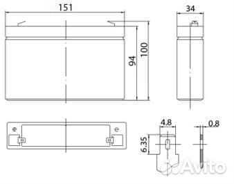 Аккумулятор для ибп 6в