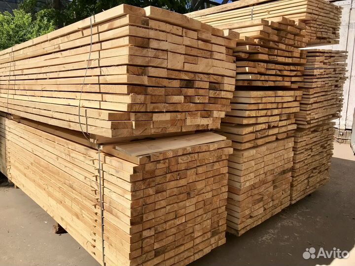 Доска сухая обрезная 50 * 100 * 6000 сорт 1-2