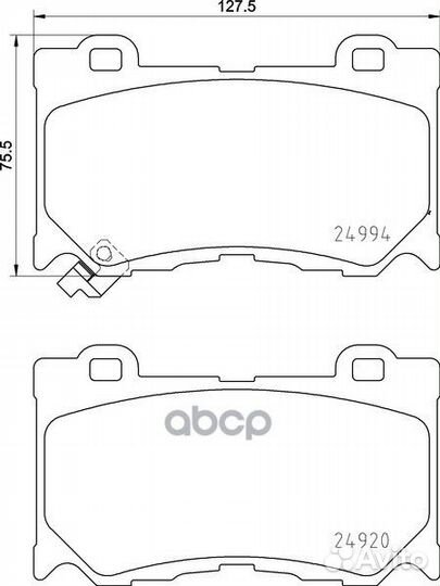 Колодки тормозные дисковые перед infiniti F