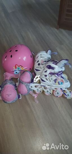 Детские ролики с защитой 26-31р