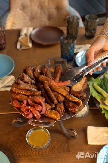 Садж С цельными ручками (воронёная сталь)