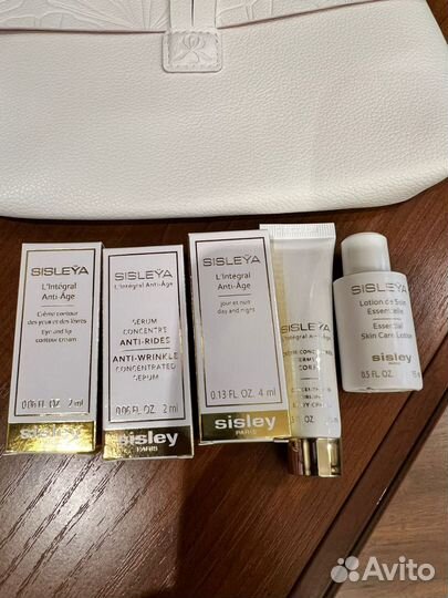 Sisley кожаная косметичка с наполнением