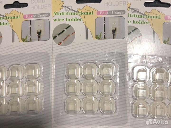 Крючки для герлянд и проводов 9 штук набор