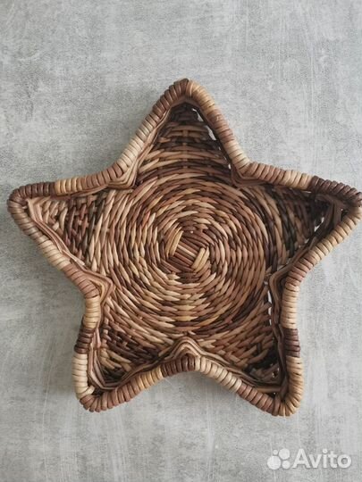 Плетеный поднос Звезда