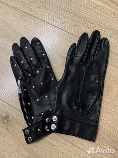 Перчатки женские кожаные