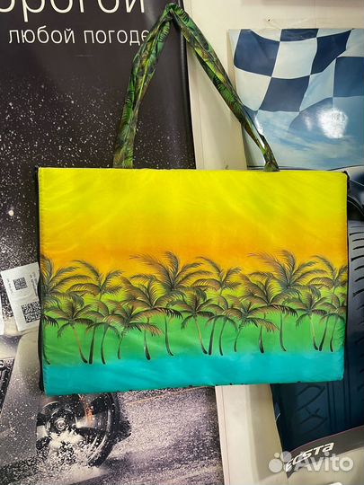 Коврик пляжный складная сумка для моря