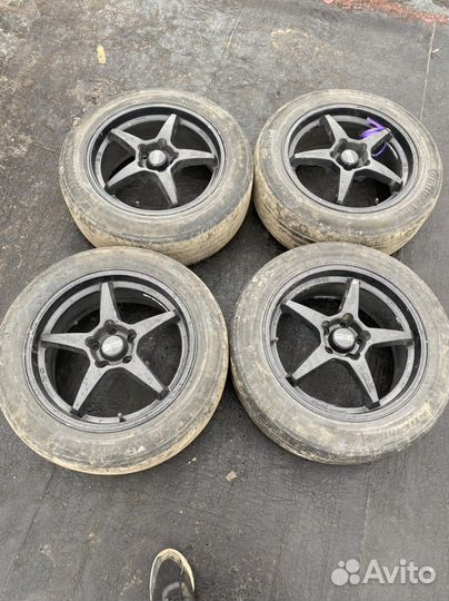 Литые диски r17 5x114 3 с резиной бу