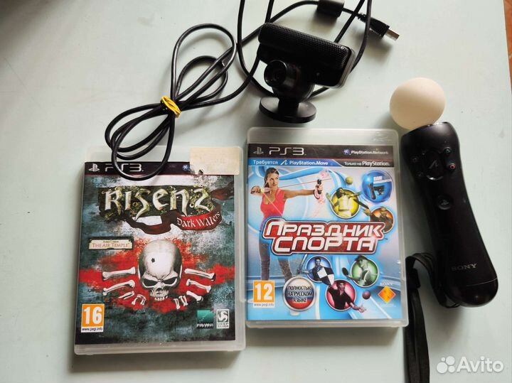 Ps move, камера от ps3 + диски
