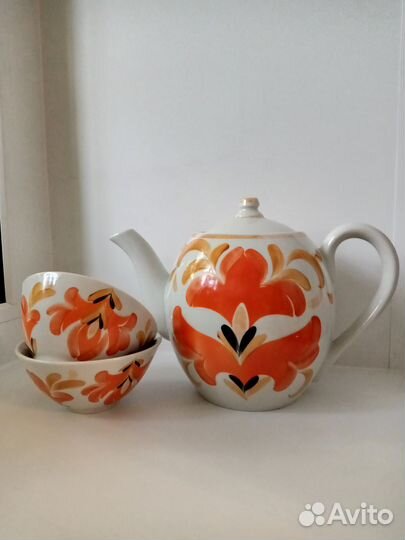 Чайник заварочный большой СССР, пиалы