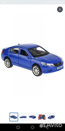 Машина коллекционная Honda Accord инерционная