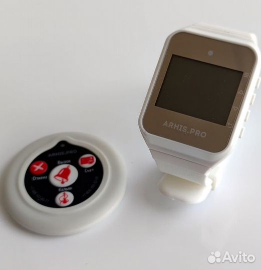 Беспроводная кнопка вызова официанта с часами