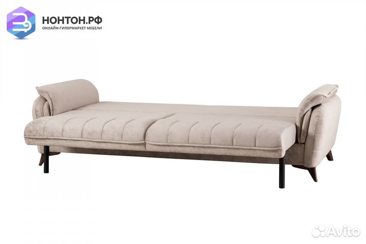 Диван тик-так Дорис серо-бежевый