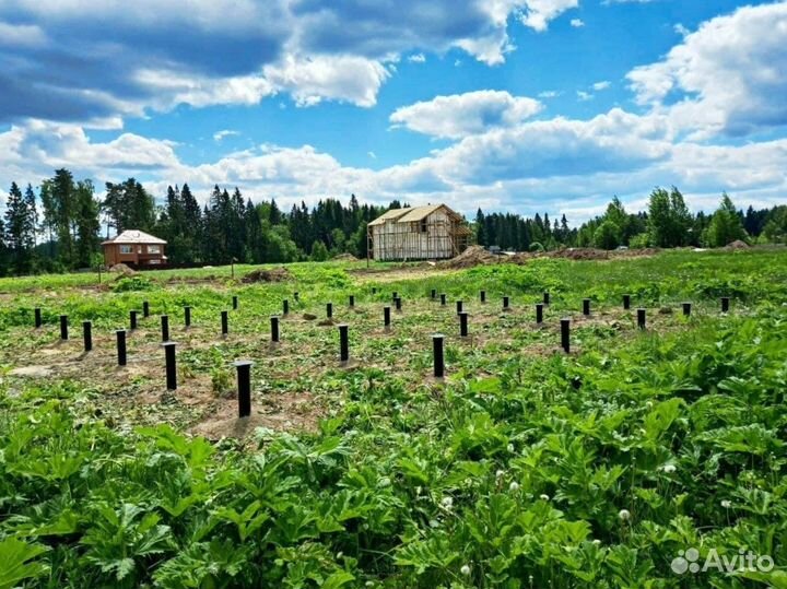 Свайный фундамент для каркасного дома