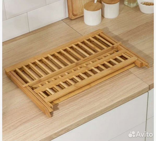 Подставка (сушка, сушилка) для посуды бамбук нов