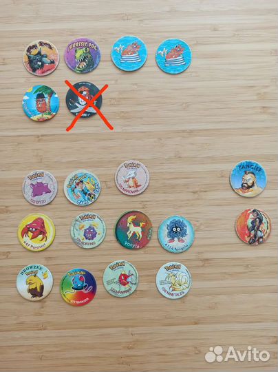 Фишки кэпсы сотки Pog, Pokemon, Mortal Kombat