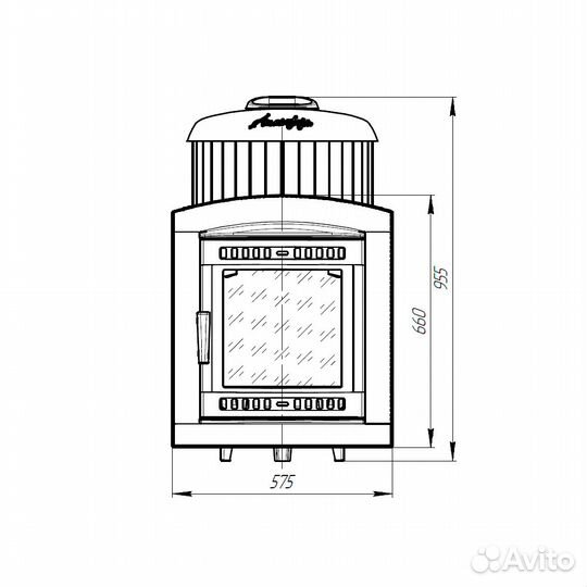 Печь Для Бани Атмосфера L+ ламели «Змеевик» наборн