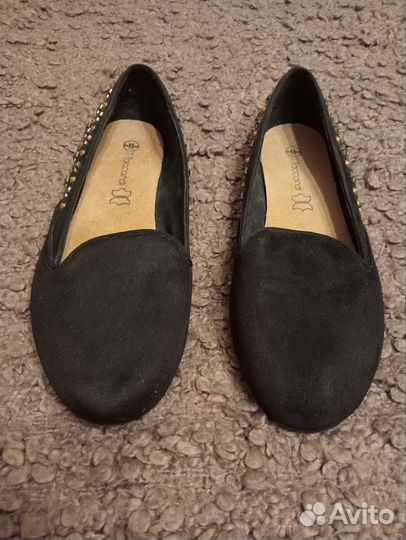 Балетки замшевые