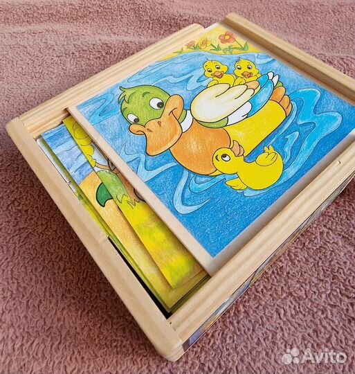 Кубики деревянные развивающие. Отличное Состояние