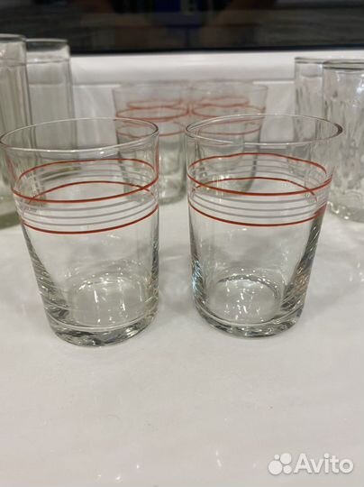 Рюмки из СССР 6 штук в полосочку
