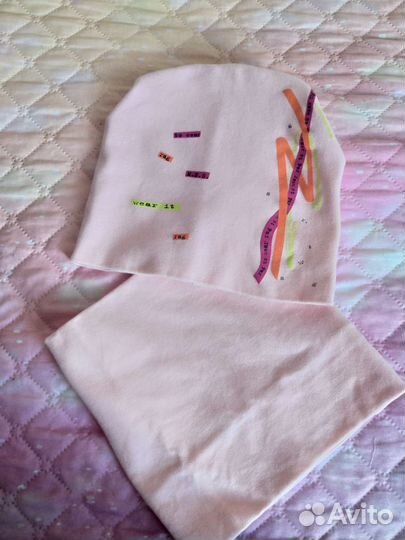 Комплект шапка и снуд для девочки