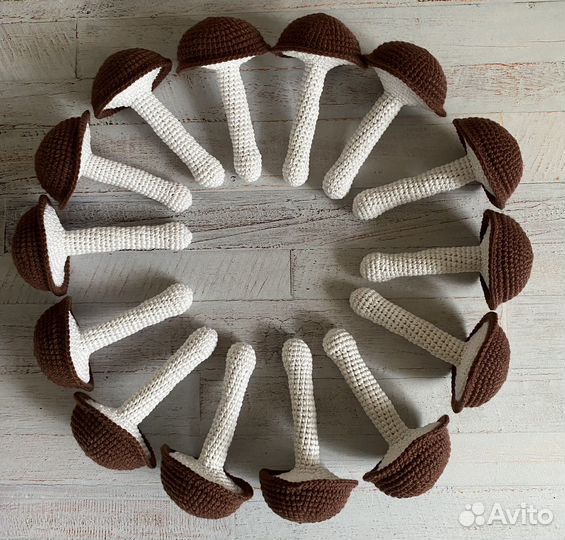 Вязаные грибы