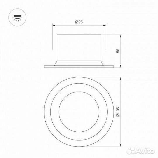 Встраиваемый светильник Arlight MS-drop-built 040340