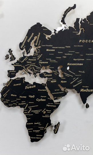 Деревянные карты мира