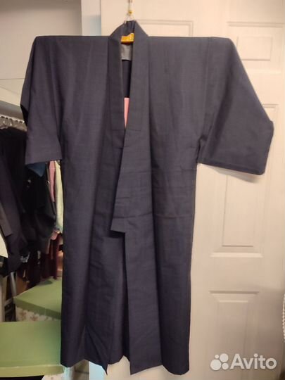 Кимоно халат самурай шёлк большой размер