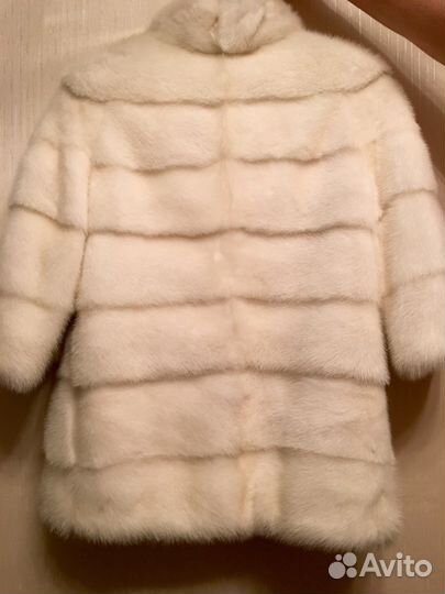 Норковая шуба белая