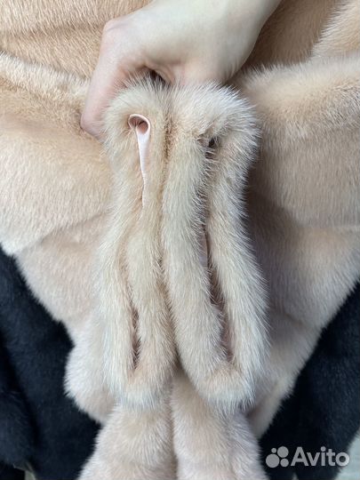 Шуба норковая 46 48 50 52 54 персиковая