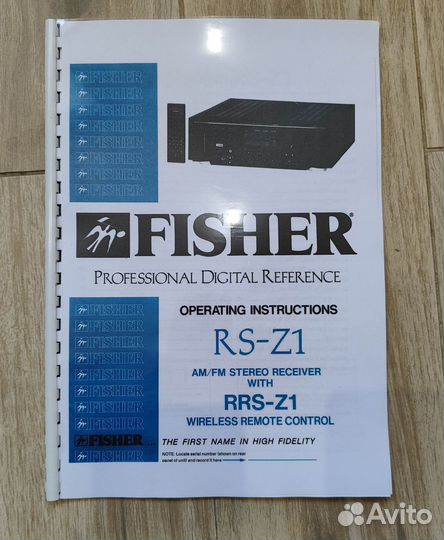 Fisher RS Z-1. CRW Z-1. DAC Z-1, EQ Z-1 инструкция