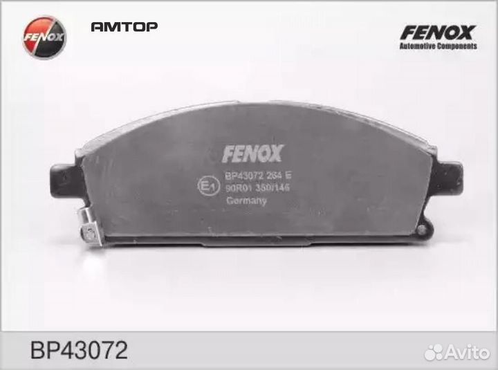 Fenox BP43072 Колодки тормозные дисковые Fenox BP4
