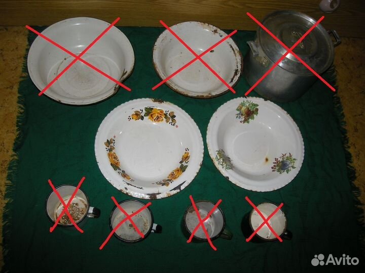 Чашки тарелки эмалированные сифоны икорн самовывоз