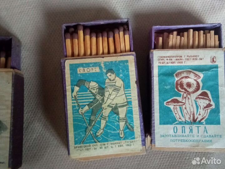 Спички СССР в деревянном коробке