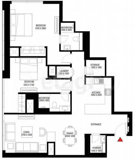 2-к. квартира, 128 м² (ОАЭ)