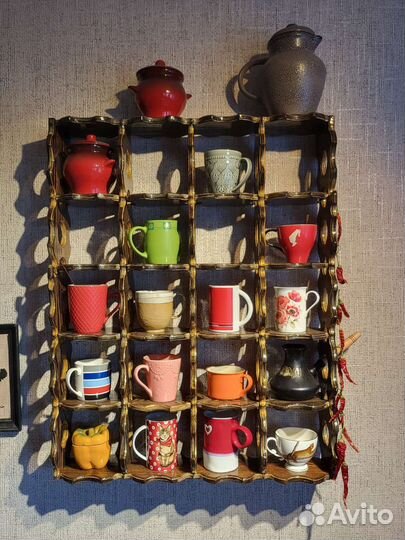 Полка для чашек ручной работы