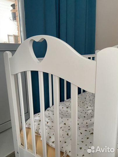 Кроватка детская можга красная звезда с маятником