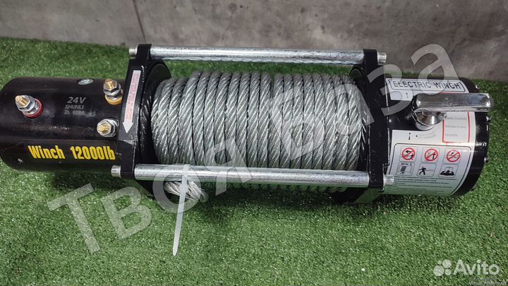 Лебедка автомобильная 12000 LBS метал 24 вольта