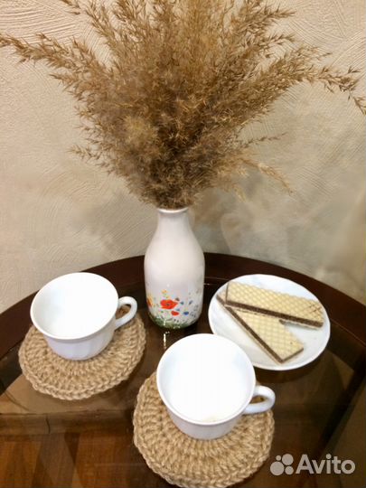 Подставка под чашку, джут