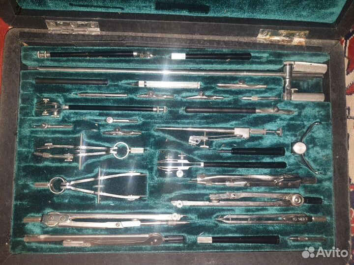 Советские готовальни СССР, тяжелая и поменьше