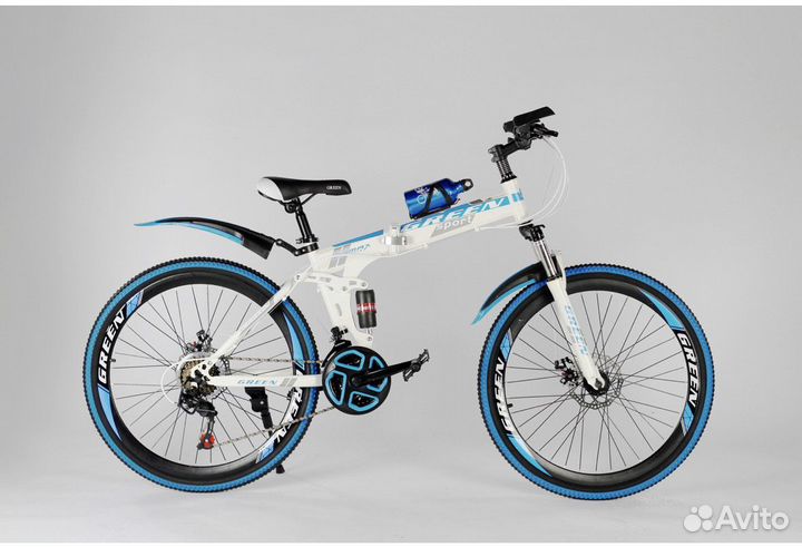 Велосипед складной 26R Green бело-синий