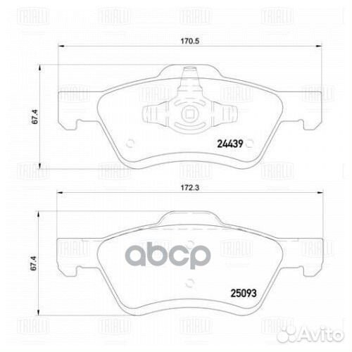 Колодки торм. для а/м Mazda Tribute (00) /Ford