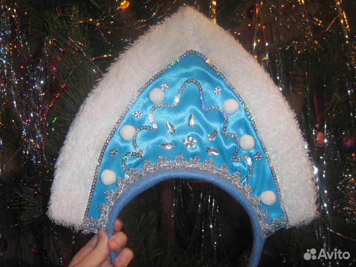 Детская корона, кокошник Снегурочки Росс-го кач-ва