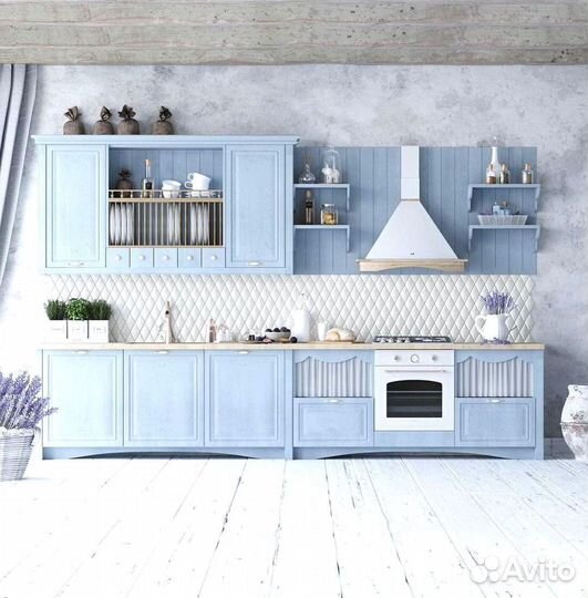 Прямой кухонный гарнитур AGT фасады