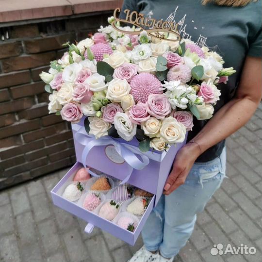 Клубника в шоколаде, Букеты с клубникой