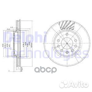 Диск тормозной передний opel astra G/H, meriva