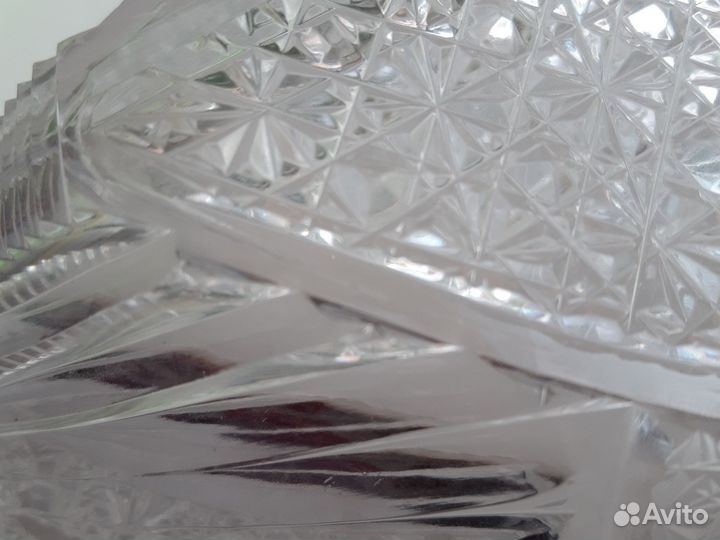 Ваза для фруктов хрустальная