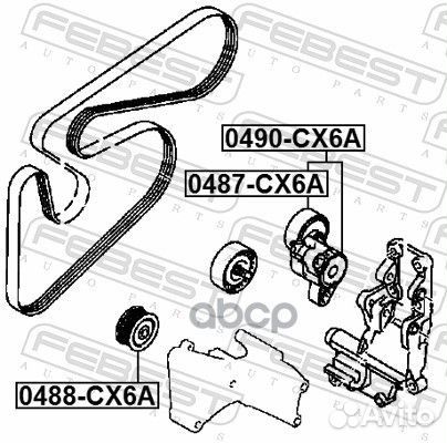 Ролик натяжной 0487CX6A Febest