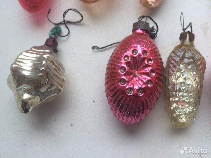 Советские Елочные игрушки стеклянные СССР