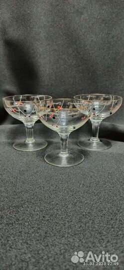 Рюмочки редкие хрустальные германия